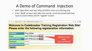 Download the video "Hacking and patching | Command Injection"