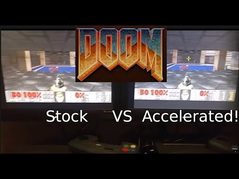 Doom on the Amiga CD32! A side by sidee comparison stock 14Mhz 020 VS 50Mhz 030