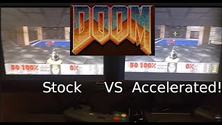 Doom on the Amiga CD32! A side by sidee comparison stock 14Mhz 020 VS 50Mhz 030