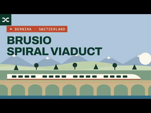 Brusio spiral viaduct on the Bernina Express route in Switzerland