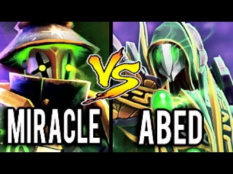 EPIC RUBICK MAGIC BATTLE OF HISTORY Miracle- vs Abed 9k vs 10k MMR Dota 2 (MUST WATCH)