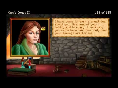 Let's Play King's Quest II - Transforming The Lion, Saving The Girl, & Tricking The Hag - 27