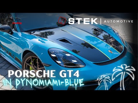 Porsche GT4 - Full Wrap STEK DYNOmiami-blue PPF and Front Axle Lift Kit