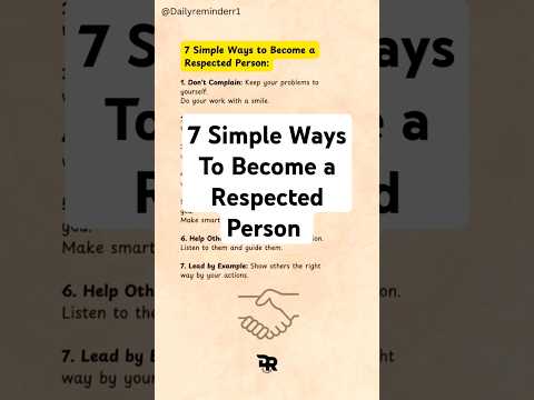 7 Simple Ways To Become a Respected Person #quote #motivation #respect