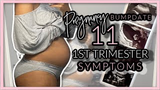 🤰🏽11 Symptoms To Expect In Your First Trimester | Pregnancy Update + Belly Shot