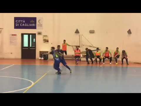 Cagliari Futsal Vs Elmas C5 punizione di Simone Contu