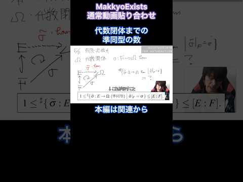 【ガロア理論】代数閉体までの、準同型の数