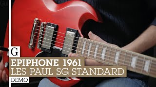 Video thumbnail for Epiphone 1961 Les Paul SG Standard Demo by Guitarist