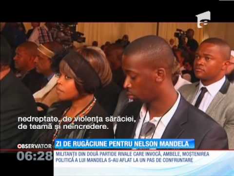 Zi de rugăciune pentru Nelson Mandela