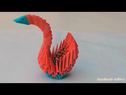 How to make a 3D Paper Swan Easy Tutorial