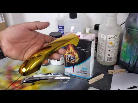 How to Turn Chrome to Gold using Candy from Createx