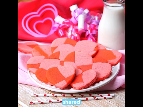 Basket-Weave Heart Cookies
