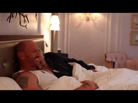 Gareth Thomas and his boyfriend behind the scenes on their Attitude cover shoot