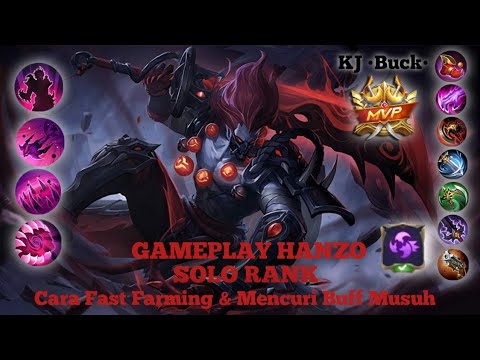 GAMEPLAY HANZO | Fast Hand + Fast Farming!!! Build Top Global Hanzo -