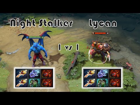 Night Stalker vs Lycan | Same items 😱😱 | 1 vs 1 Battle | Who win?