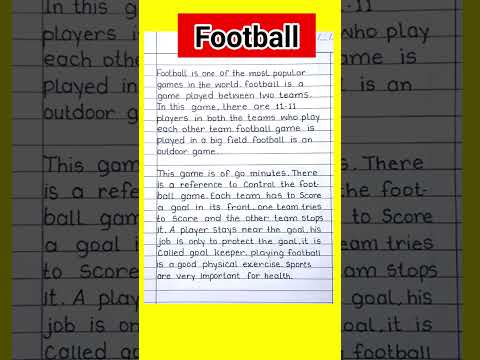 Essay on Football | Essay on football in english #essay #football #shorts