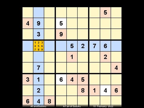 How to Solve New York Times Sudoku Hard February 10, 2022