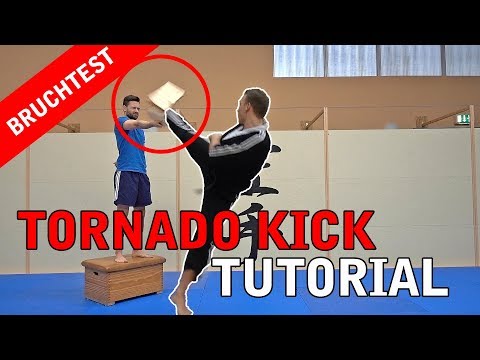 TORNADO KICK TUTORIAL DEUTSCH MIT BRUCHTEST TURBO TORBEN TRICKING TUTORIAL KAMPFKUNST TAEKWONDO