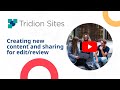 Tridion Docs Creating New Content And Sharing For Edit Review