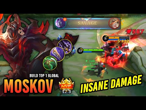 AUTO SAVAGE!! Moskov Non critical Build New Meta (EASY WIN) - Build Top 1 Global Moskov - Mlbb