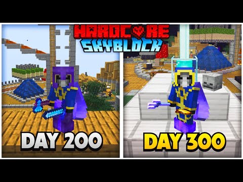 I Survived 300 Days of Skyblock in Hardcore Minecraft