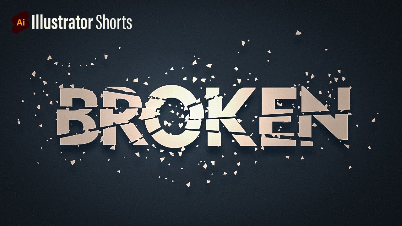 Broken Text Effect in Illustrator | Illustrator Tips and Tricks