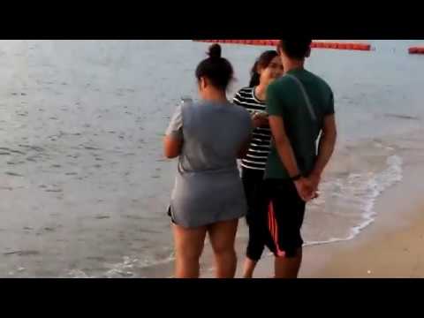 the beach north pattaya near hotel Helton