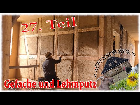 Gefachputz, Lehmputz an der Decke und etwas Elektrik - #27 Projekt Fachwerkhaus -