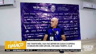 Coletiva com o técnico Itamar Schülle do CSA após vitória sobre o Cruzeiro: 2x0