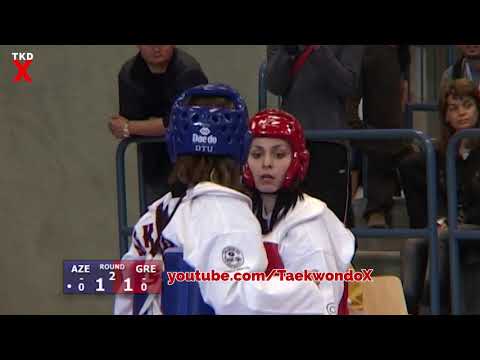 Taekwondo Euros 2006 Female Fin Weight Semi Final - Sharun Yusifova (AZE) v Ionna Koutsou (GRE)