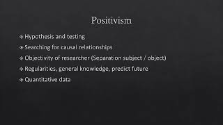 Positivism vs. Post-positivism -  Introduction