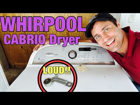 Why This Whirlpool CABRIO Dryer Is So Noisy | Quick Belt Idler Pulley Fix | From Back | WED7300XW0
