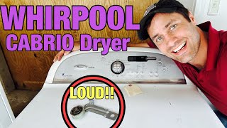 Why This Whirlpool CABRIO Dryer Is So Noisy | Quick Belt Idler Pulley Fix | From Back | WED7300XW0
