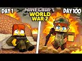 I Survived 100 Days In World War 2 In Minecraft