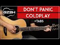 Don T Panic Guitar Tutorial Coldplay Guitar Lesson Chords Strumming Lead