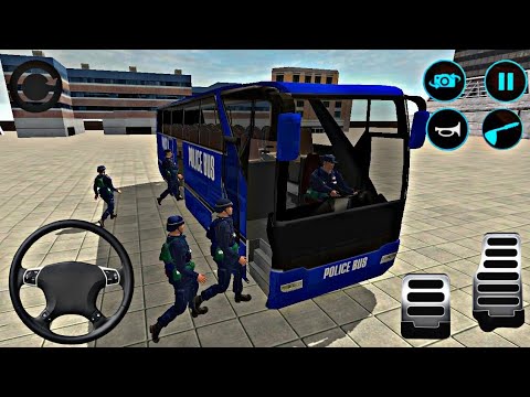 Police Bus Driving Sim : Off road Transport Duty 🚌💥  Gameplay 21 || Bus Games || Knight Gameplay