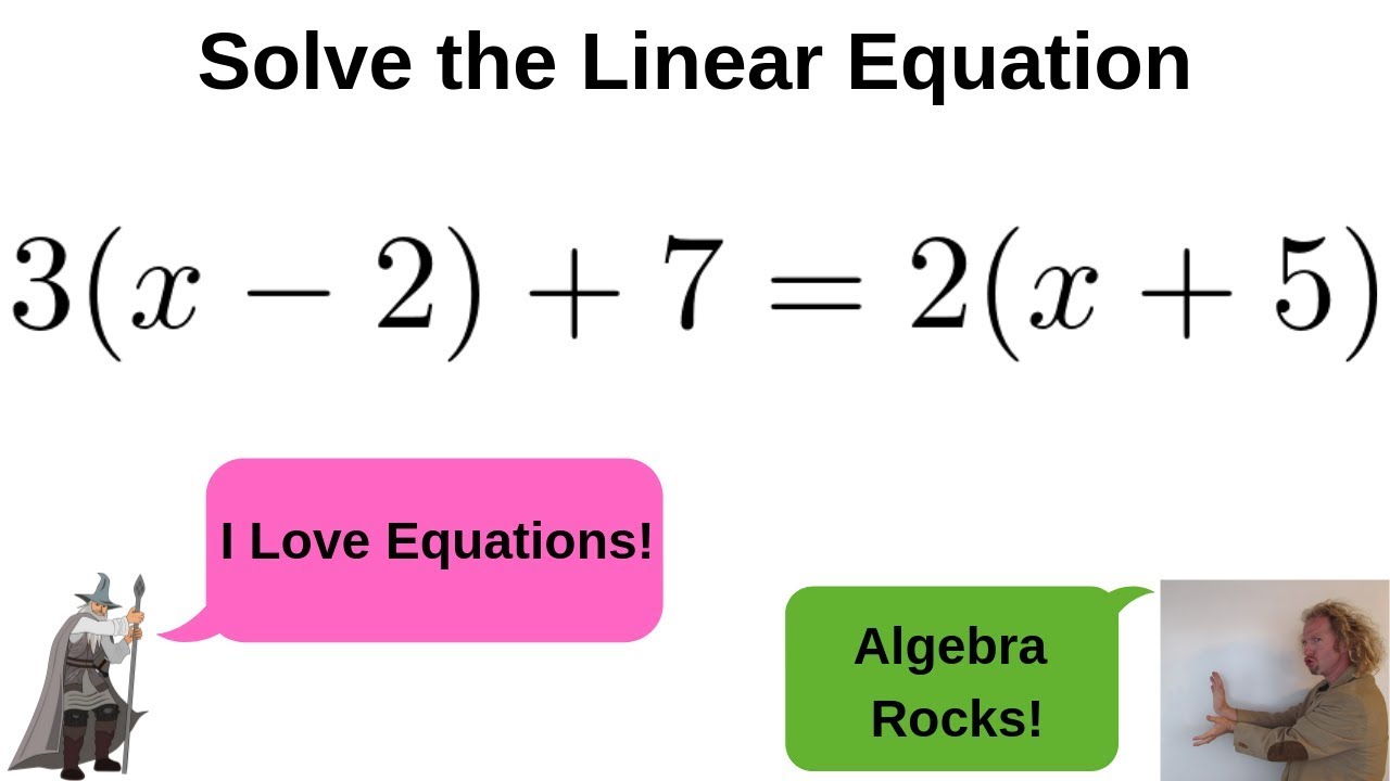 Solve the equation 3(x - 2) + 7 = 2(x + 5)