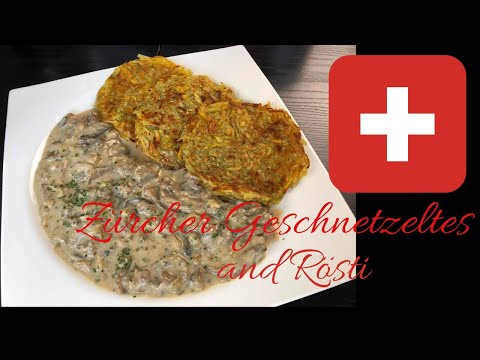 How to make Zürcher Geschnetzeltes(beef with mushrooms) how to make Rösti