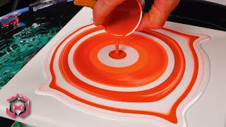 FLAMING HOT ORANGE AGATE!!! Acrylic Pouring and Fluid Art for Therapy at Home