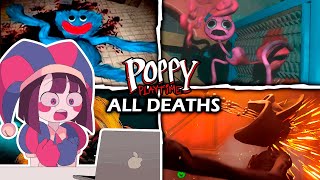 Pomni react to Poppy Playtime Chapter 1, 2, 3   All Bosses Deaths