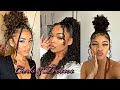 💛💦EASY BADDIE CURLY HAIRSTYLES FOR BLACK WOMEN|| natural hair|| headwrap tutorial