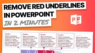 Turn off Autocorrect & Remove Red Underlines in PowerPoint in 2 Minutes