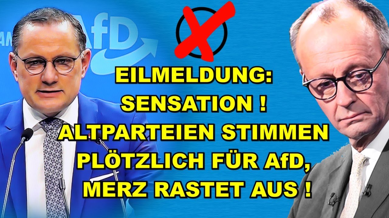 EIL: Altparteien stimmen FÜR AfD! Merz TOBT!