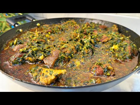 NIGERIAN VEGETABLE SOUP/ BETA SOUP WITH SMALL MONEY