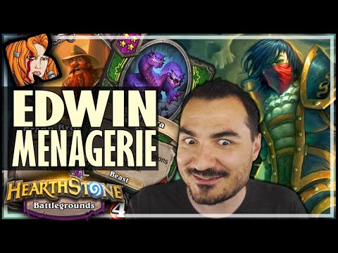 MENAGERIE EDWIN IS ABSURD! - Hearthstone Battlegrounds