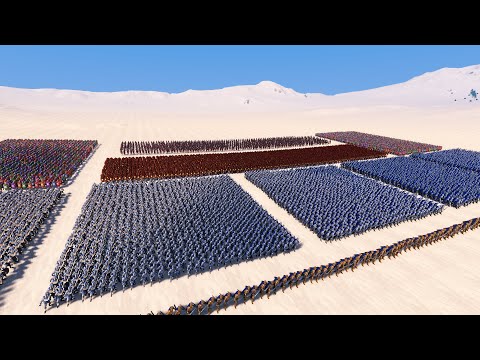 Spartans, Knights & Romans Vs Elvin Army Ultimate Epic Battle Simulator UEBS