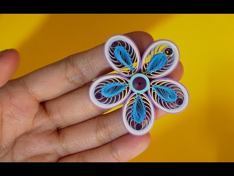 QUILLING FLOWER TUTORIAL USING QUILLING COMB #quillingflowers #quillingcomb