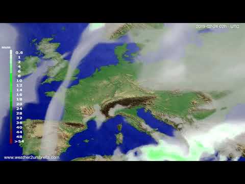 #Weather_Forecast// Precipitation forecast Europe 2019-02-22