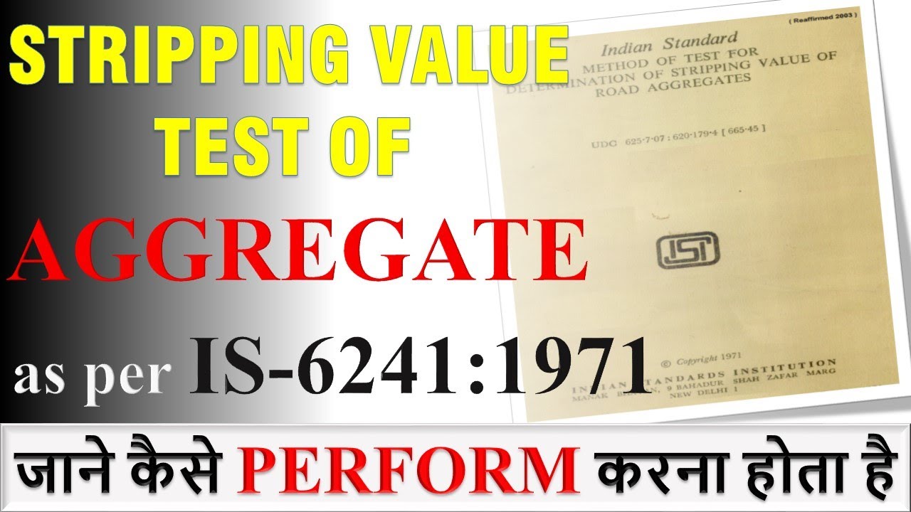How to perform Stripping Value Test of Aggregate as per IS-Code by Civil Guruji