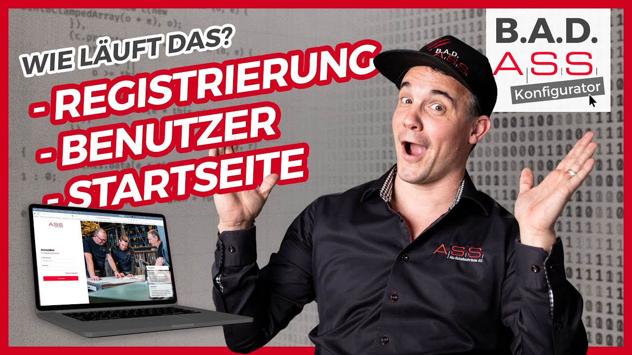 ASS online Konfigurator - Tutorial Registrierung, Benutzerverwaltung, Konfigurationslog